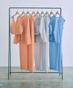 burbling polyester ノーカラージャケット