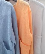 burbling polyester ノーカラージャケット