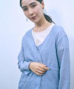 burbling polyester ノーカラージャケット