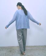 burbling polyester ノーカラージャケット
