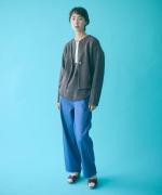 wool cotton rib ヘンリーネックプルオーバー