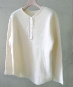 wool cotton rib ヘンリーネックプルオーバー