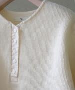 wool cotton rib ヘンリーネックプルオーバー