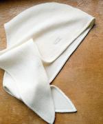 wool cotton rib　フーディストール
