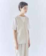 sheer satin　V ネックベスト