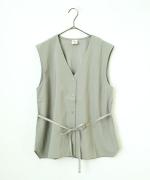 sheer satin　V ネックベスト