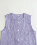 bumpy cotton  sleeveless vest