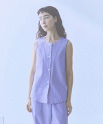 bumpy cotton  sleeveless vest