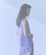 bumpy cotton  sleeveless vest