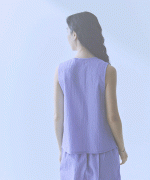 bumpy cotton  sleeveless vest