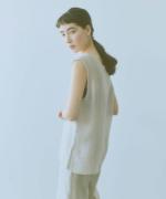 ripple silk mix  スリーブレスプルオーバー