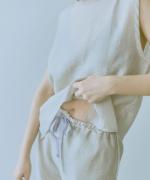ripple silk mix  スリーブレスプルオーバー