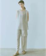 ripple silk mix  スリーブレスプルオーバー