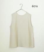 ripple silk mix  スリーブレスプルオーバー