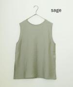 ripple silk mix  スリーブレスプルオーバー