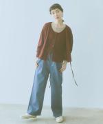 wool lacy jacquard　カシュクールカーディガン