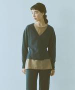 wool lacy jacquard　カシュクールカーディガン