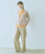 wool lacy jacquard　カシュクールカーディガン