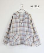 frosted twill check　セーラーカラープルオーバー