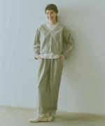 cotton viara mini check  2タックイージーパンツ