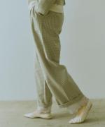 cotton viara mini check  2タックイージーパンツ