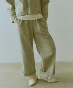 cotton viara mini check  2タックイージーパンツ