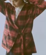cotton viera tartan check ガウンジャケット