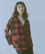 cotton viera tartan check ガウンジャケット