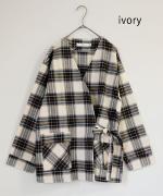 cotton viera tartan check ガウンジャケット