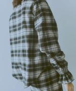 cotton viera tartan check　Vネックブラウス