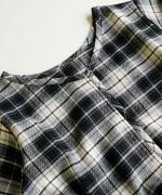 cotton viera tartan check　Vネックブラウス