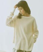 organic waffle  Vネック2wayプルオーバー