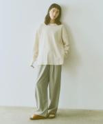 organic waffle  Vネック2wayプルオーバー
