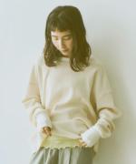 organic waffle  Vネック2wayプルオーバー