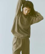 organic waffle  Vネック2wayプルオーバー