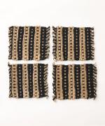 jute Square Patterned Mat