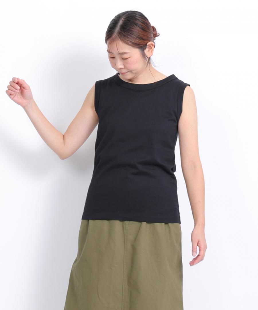 〈nouvelles du paradis / 50/2ソフト天竺　ノースリーブトップス 〉